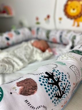 Bettrolle Kinderbett Nestchen Schlange, Wickeltischumrandung "Wald", Babymajawelt, Lagerungshilfe im Schlaf, Sitzen, Liegen oder Entspannen. Made in EU