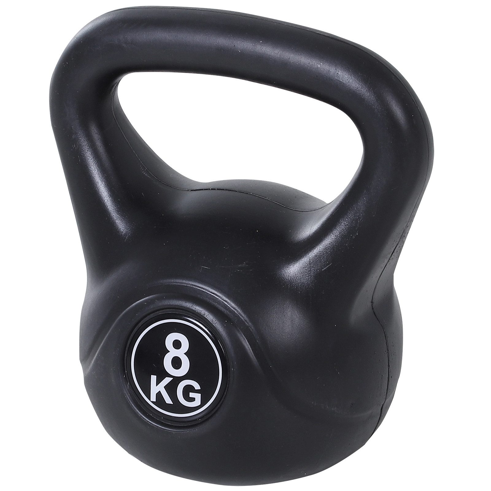 Kraftstation Kettlebell Kugelhantel 8 kg Sand befüllt Schwarz