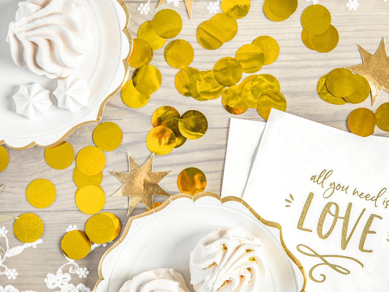 partydeco Streudeko, Konfetti Kreise 2,5cm 15g gold