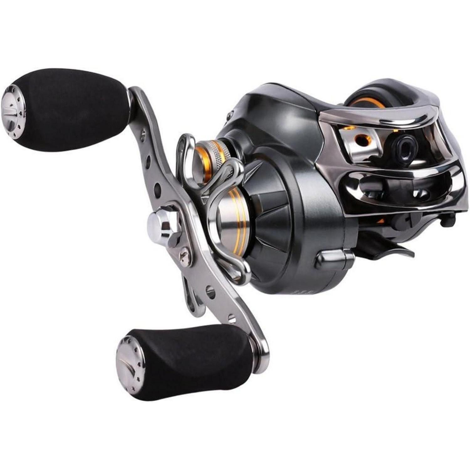 Baitcastrolle Baitcast-Rolle 12 Kugellager 8,2 kg Drag Doppelbremsen Angelrolle