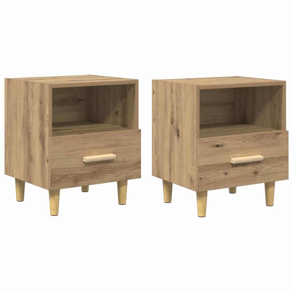 Nachttisch Nachttisch 2 pcs Artisan-Eiche 40 x 35 x 47 cm Holzwerkstoff