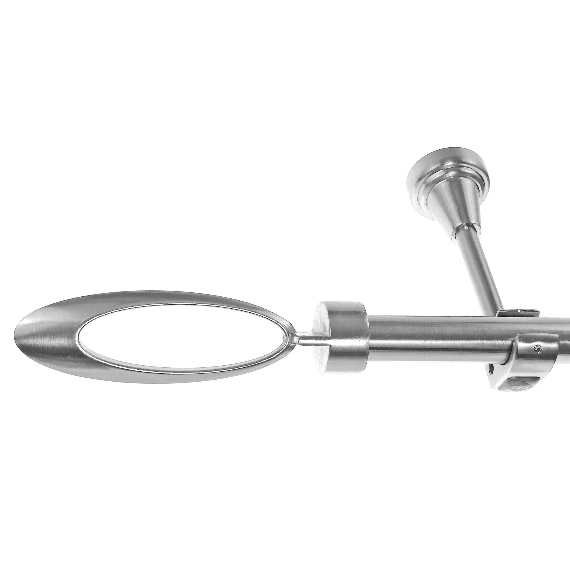 BASIT Gardinenstange Edelstahloptik 20mm mit Wandträgern günstig online kaufen
