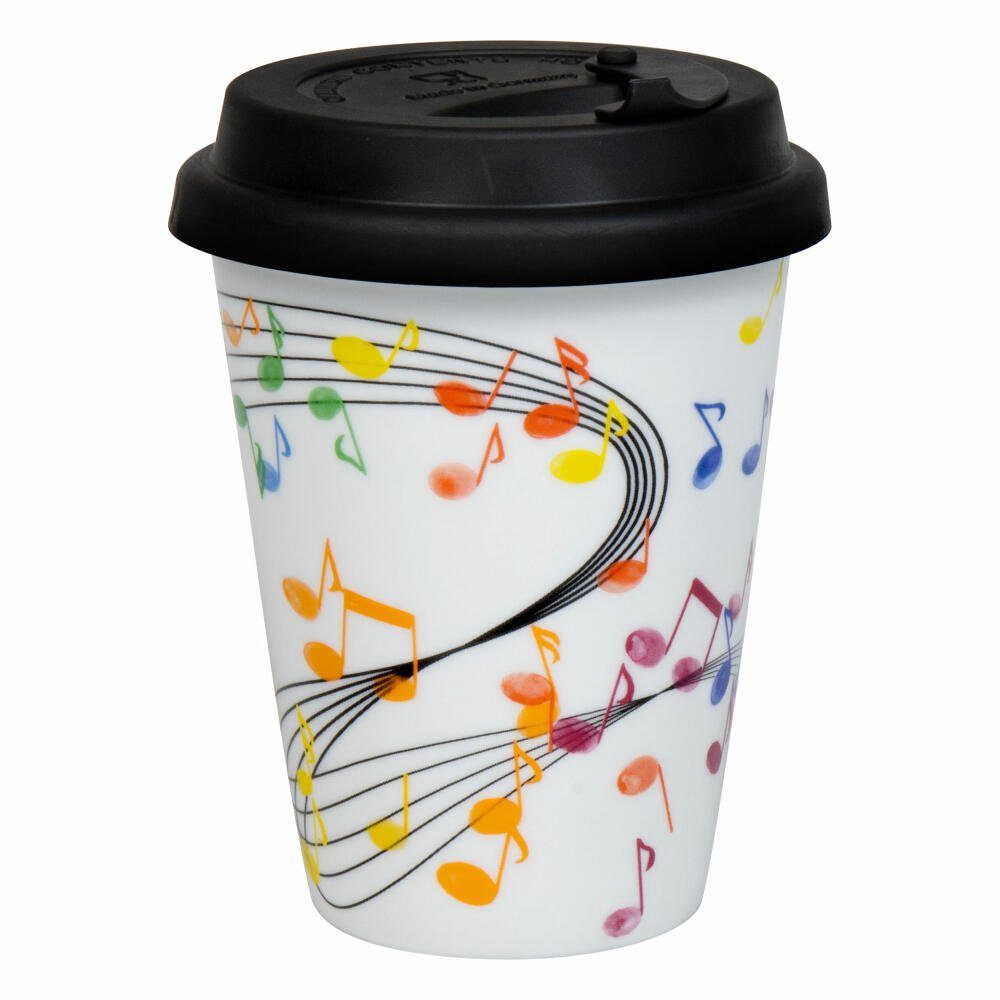 Könitz Becher Flying Notes – Buntes Porzellan, 425 Ml, Spülmaschinenfest