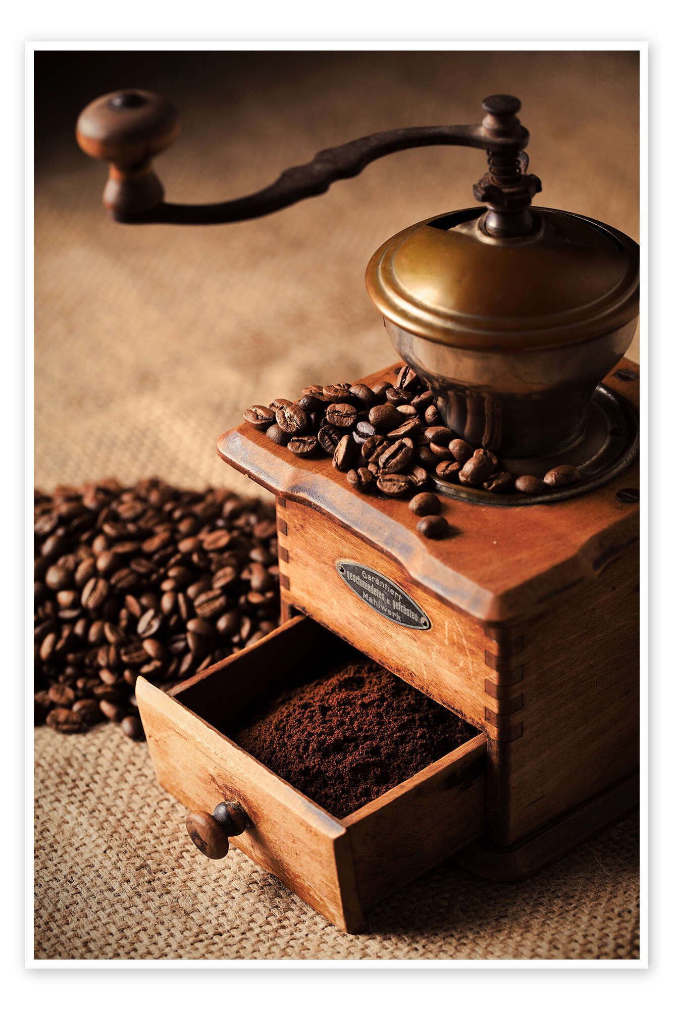 Posterlounge Wandbild Kaffee Mühle, pixelliebe, erhältlich als Poster, Leinwandbild, Wandsticker oder Acrylglasbild