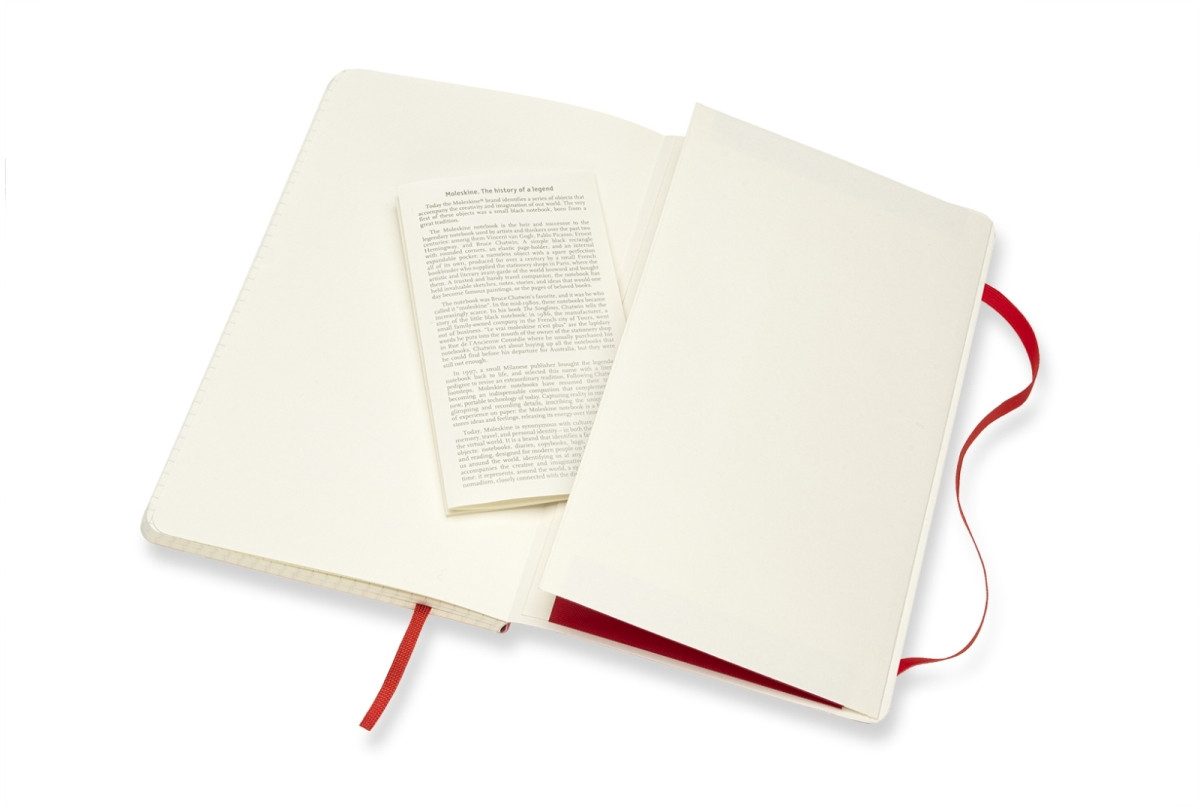 Notizbuch Notizbuch Large A5 kariert Softcover scharlachrot