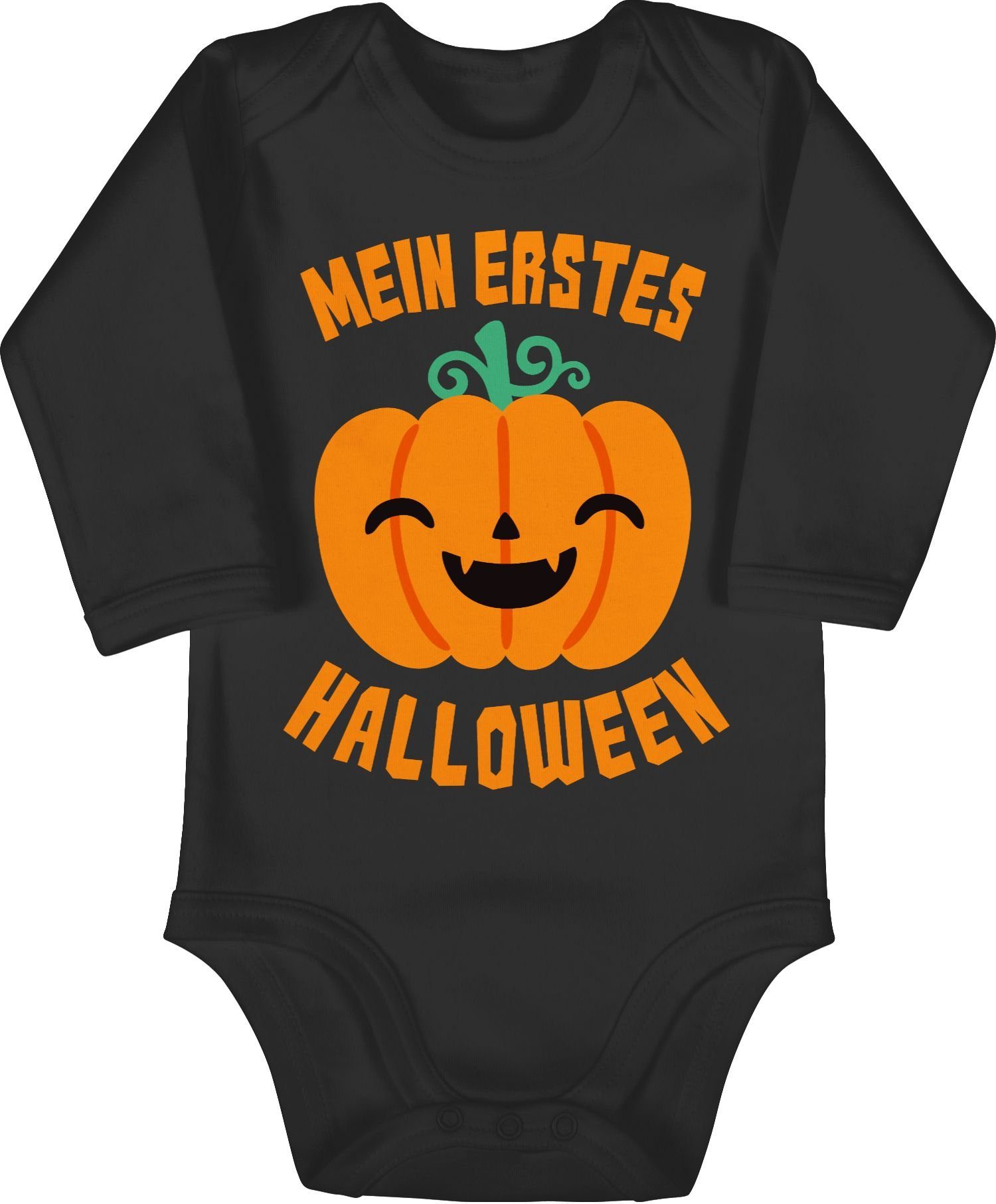 Kürbis Shirtbody für Schwarz Shirtracer Mein Halloween Baby Kostüme erstes Halloween 1