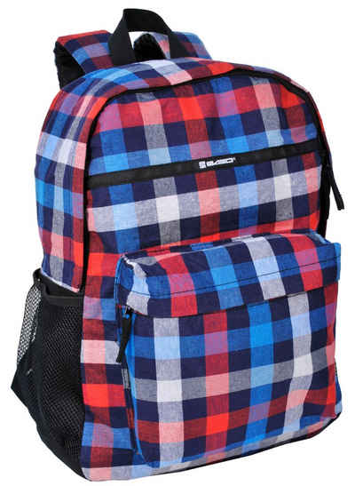 PASO Daypack kariert Schulrucksack