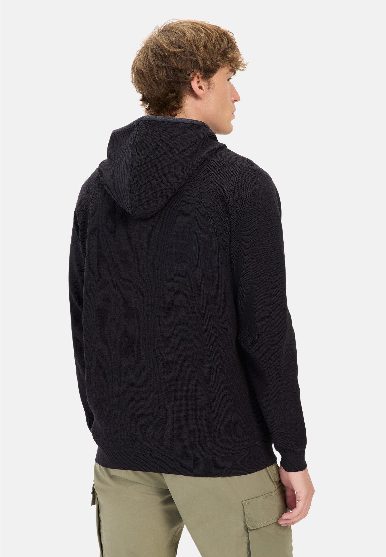 camel active Strickjacke mit Reißverschluss Langarm Kapuze Kapuze günstig online kaufen