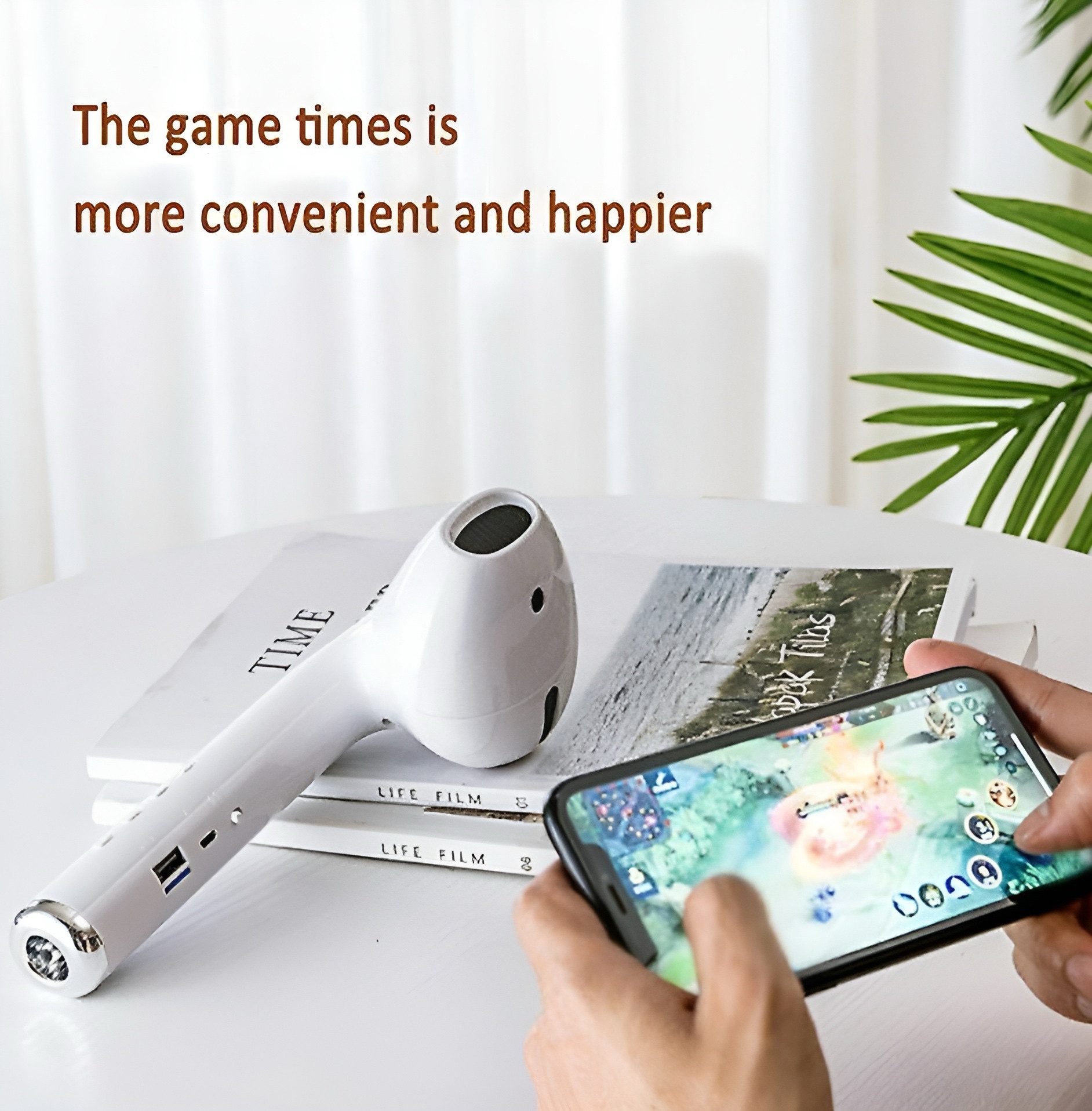 Cyoo Lautsprecher Kopfhörer, Air Pod Wireless Stereo Wiedergabe Radio Akku Bluetooth-Lautsprecher (WLAN (WiFi), Bluetooth, Touch-Steuerung, Abschaltungsfunktion, Akkulaufzeit BIS 6 Std)