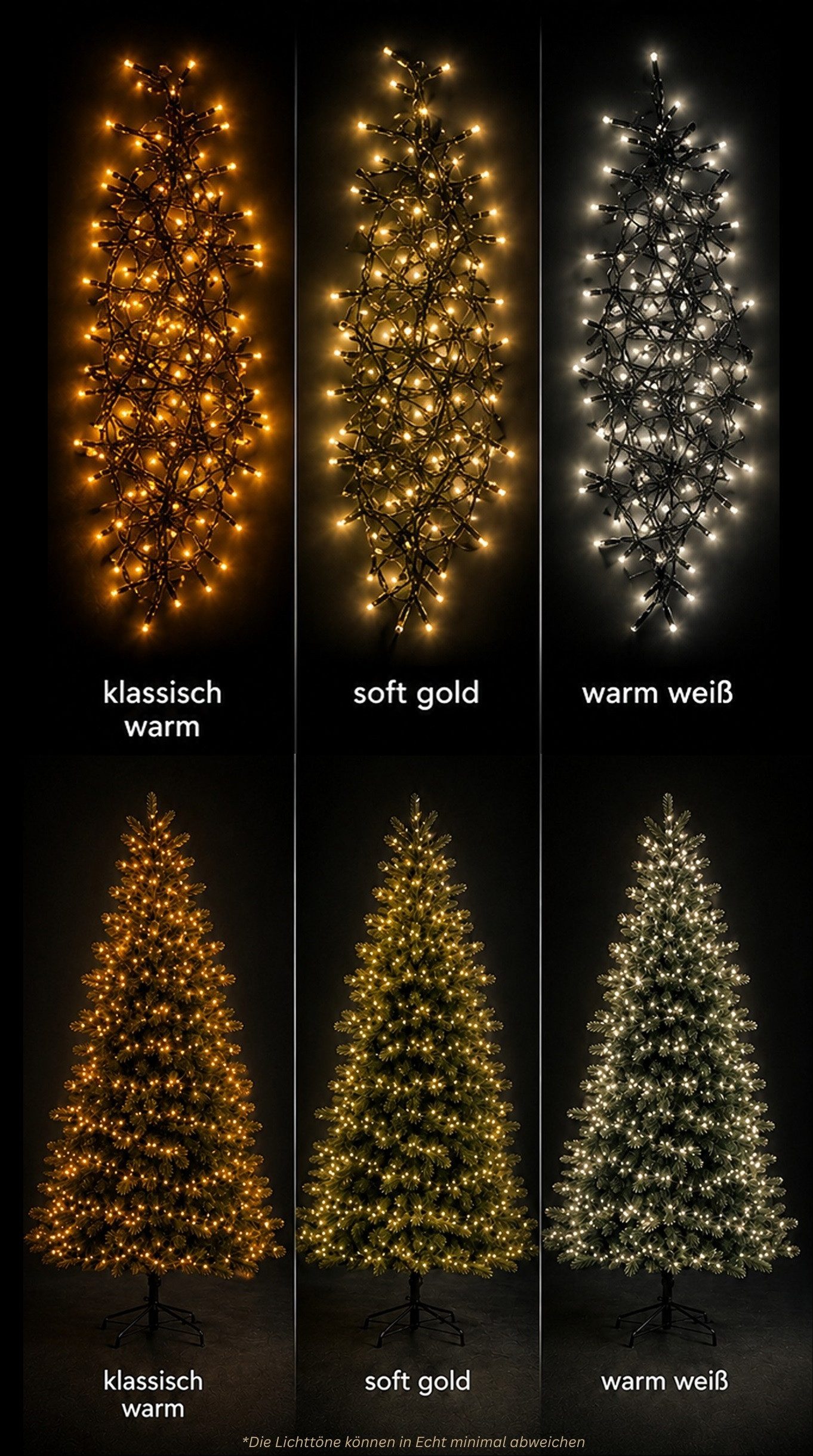 Lumineo Lichtervorhang Lumineo Lichtervorhang CURTAIN LIGHTS 120 LED 1x2 m warm weiß, transp., Indoor/Outdoor, 8h-Timer, + 5 m Zuleitung, Lichterkette – Bild 5 von 5