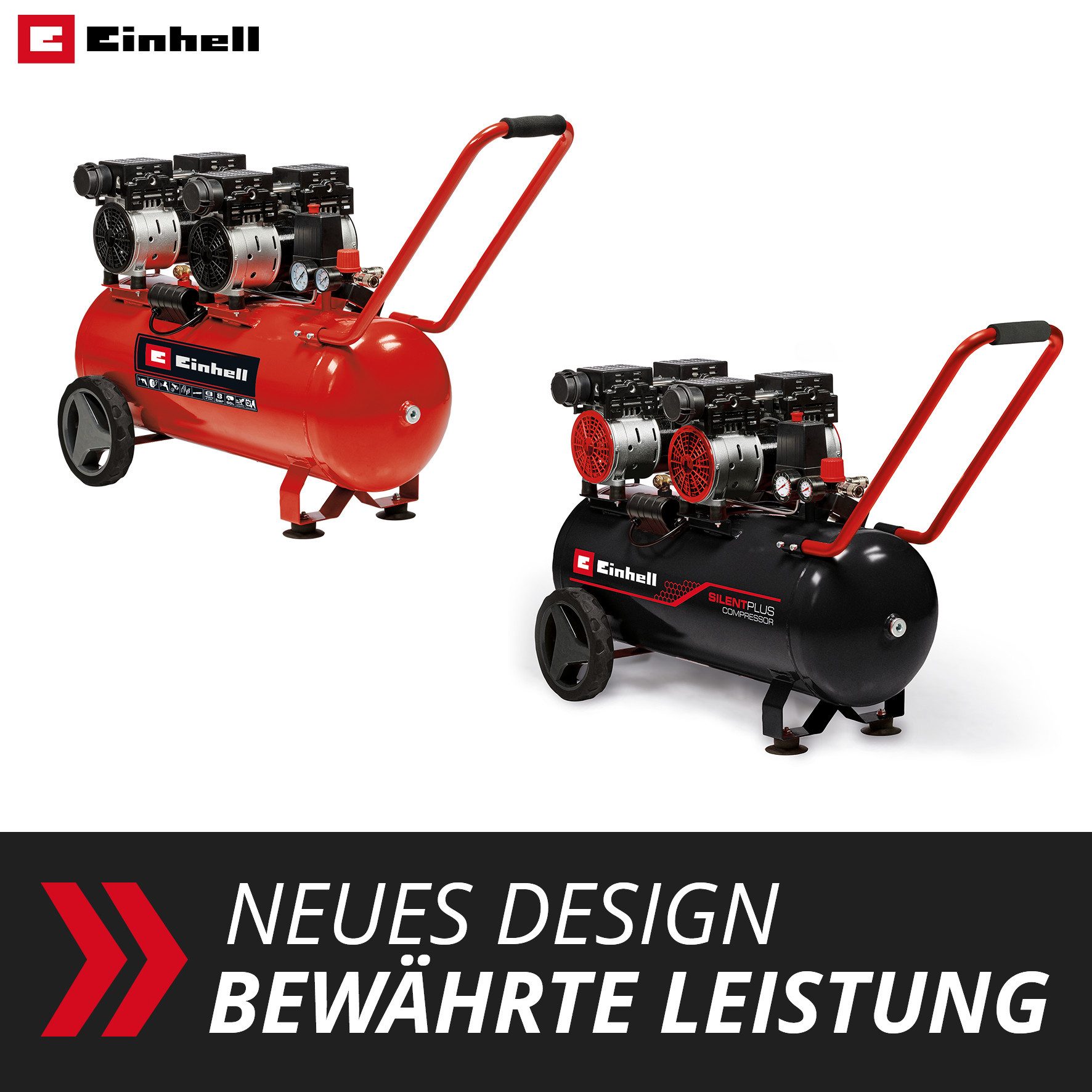 Einhell Kompressor TE-AC 270/50 Silent Plus, 1500 W, max. 8 bar, 50 l