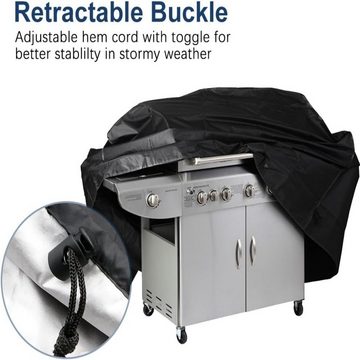 BlingBin Grill-Schutzhülle Grillabdeckung 210D Oxford Fabric Outdoor Grillabdeckung Wasserdichte (1 Set, 2-St), Bodenbefestigung