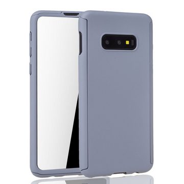 König Design Handyhülle Samsung Galaxy S10e, Samsung Galaxy S10e Handyhülle 360 Grad Schutz Full Cover Grau