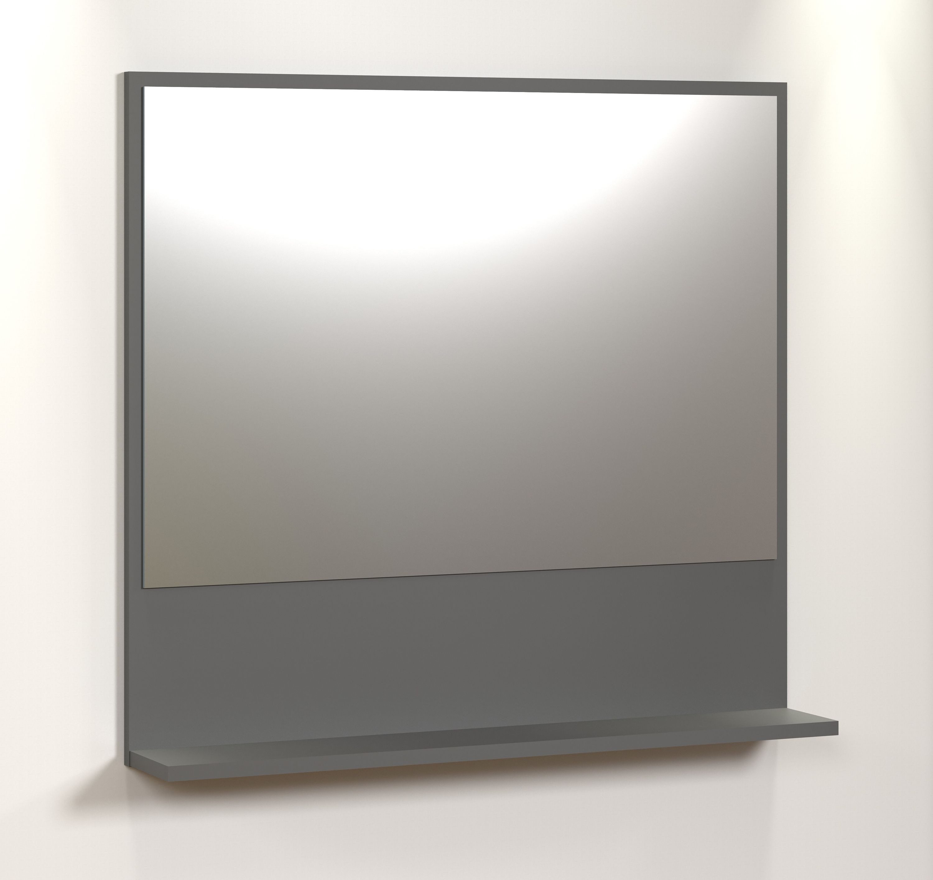 trendteam Wandspiegel (Spiegel), Wandspiegel Badspiegel mit Ablageboden 80x74x14cm