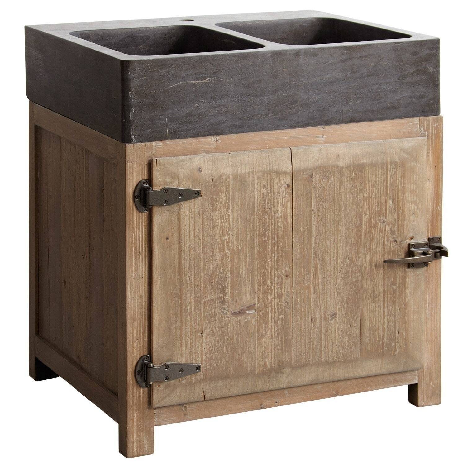 Mirabeau Spülenschrank Spülenschrank Stonehenge braun