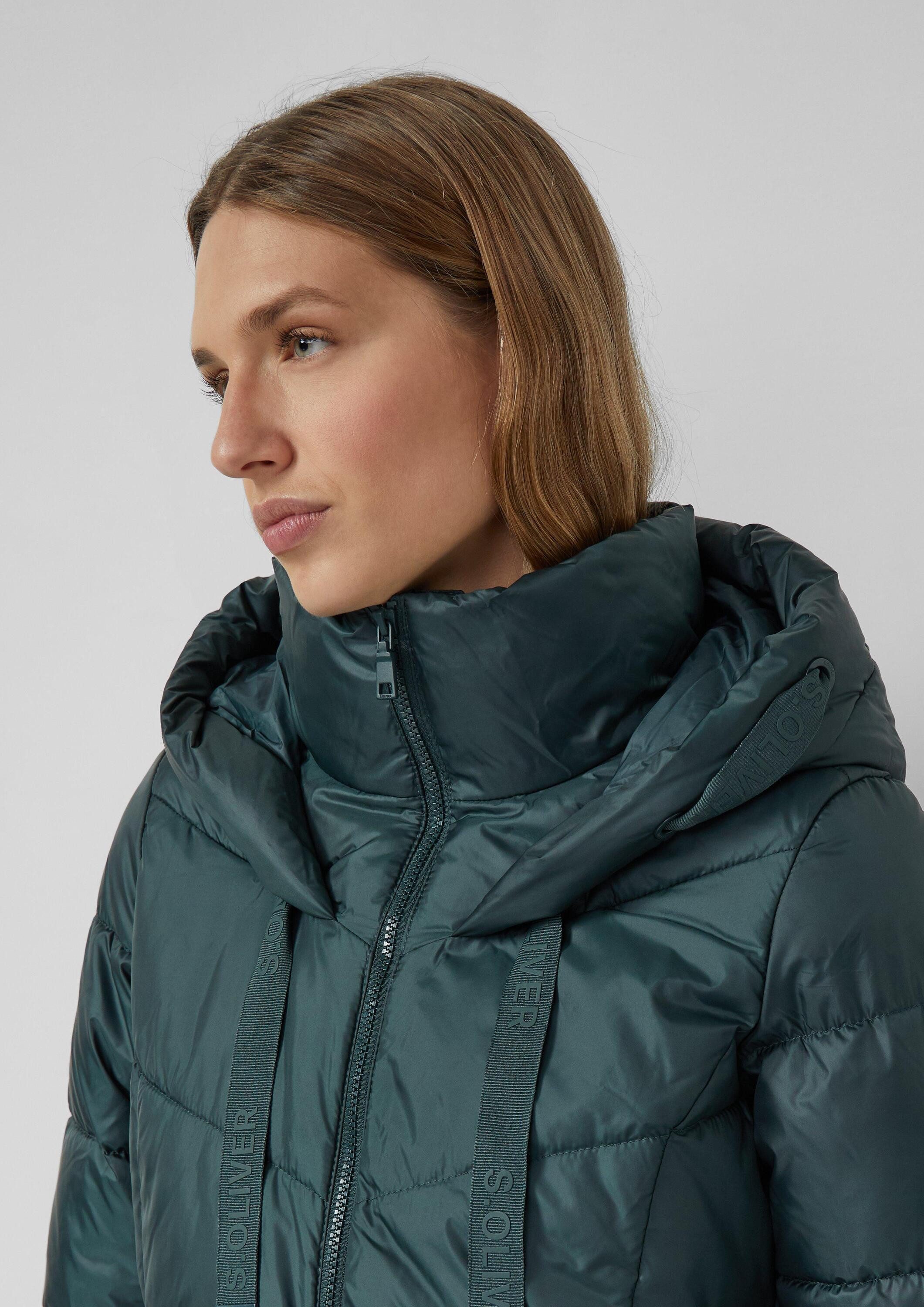 s.Oliver Wintermantel Outdoor-Mantel Steppmantel mit Stehkragen und Kapuze