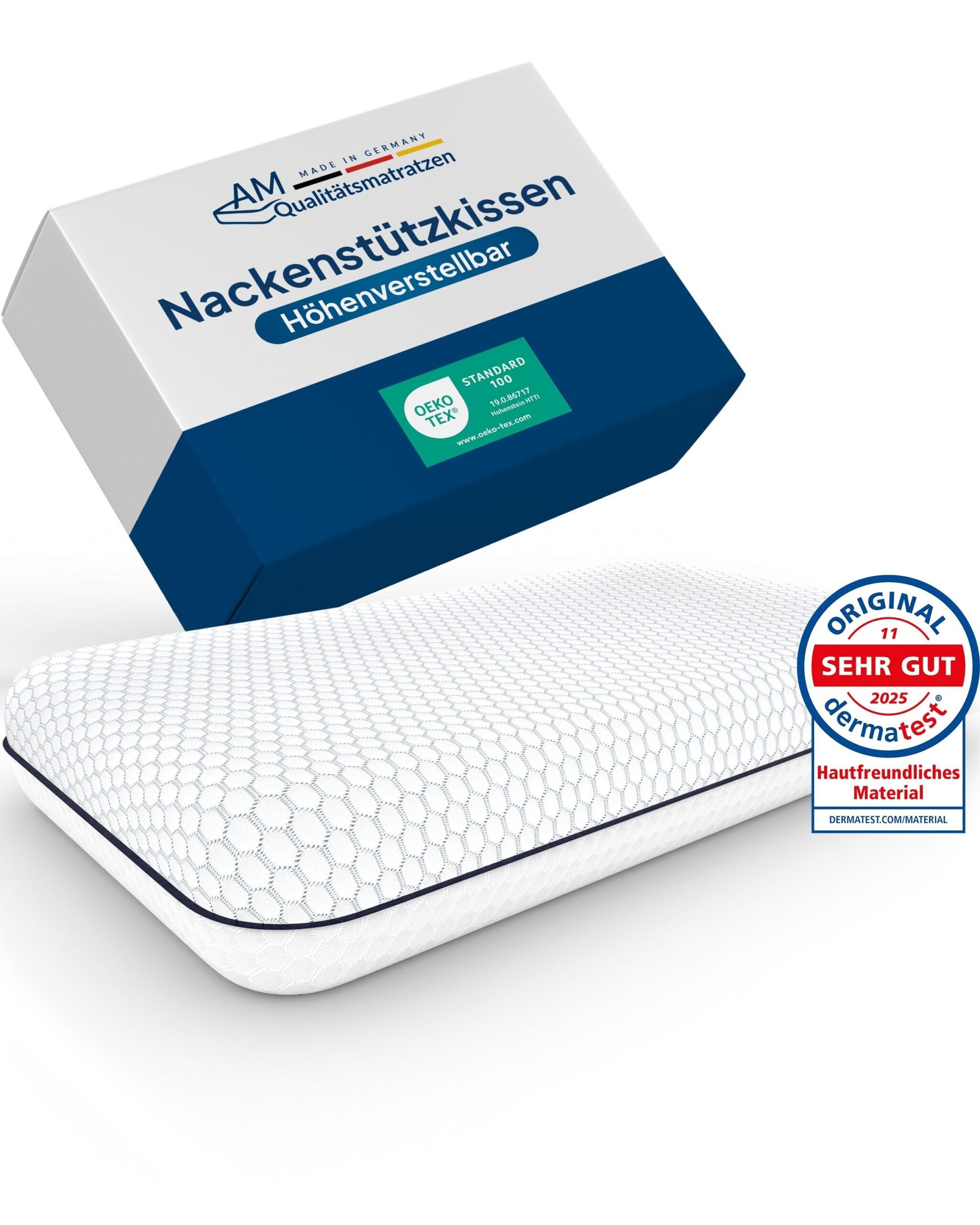 Nackenstützkissen Premium Nackenstützkissen, verstellbares Kissen mit kühlendem Effekt