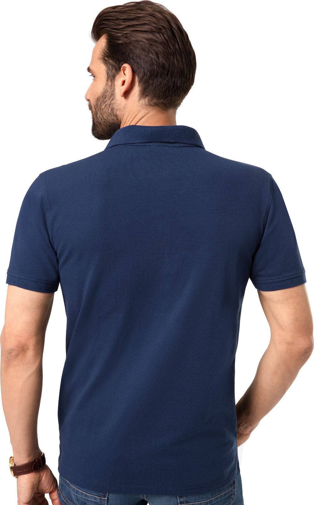 U.S. Polo Assn. Poloshirt schöne Piqué-Struktur und Logo-Stick im Kontrastton