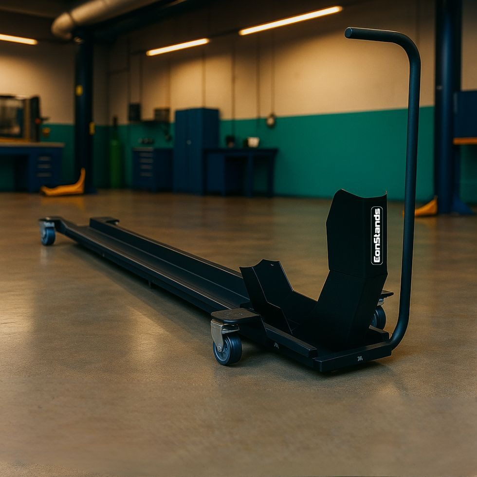 ConStands Rangierwagenheber Rangierschiene für Aprilia Caponord 1200 / Rally schwarz