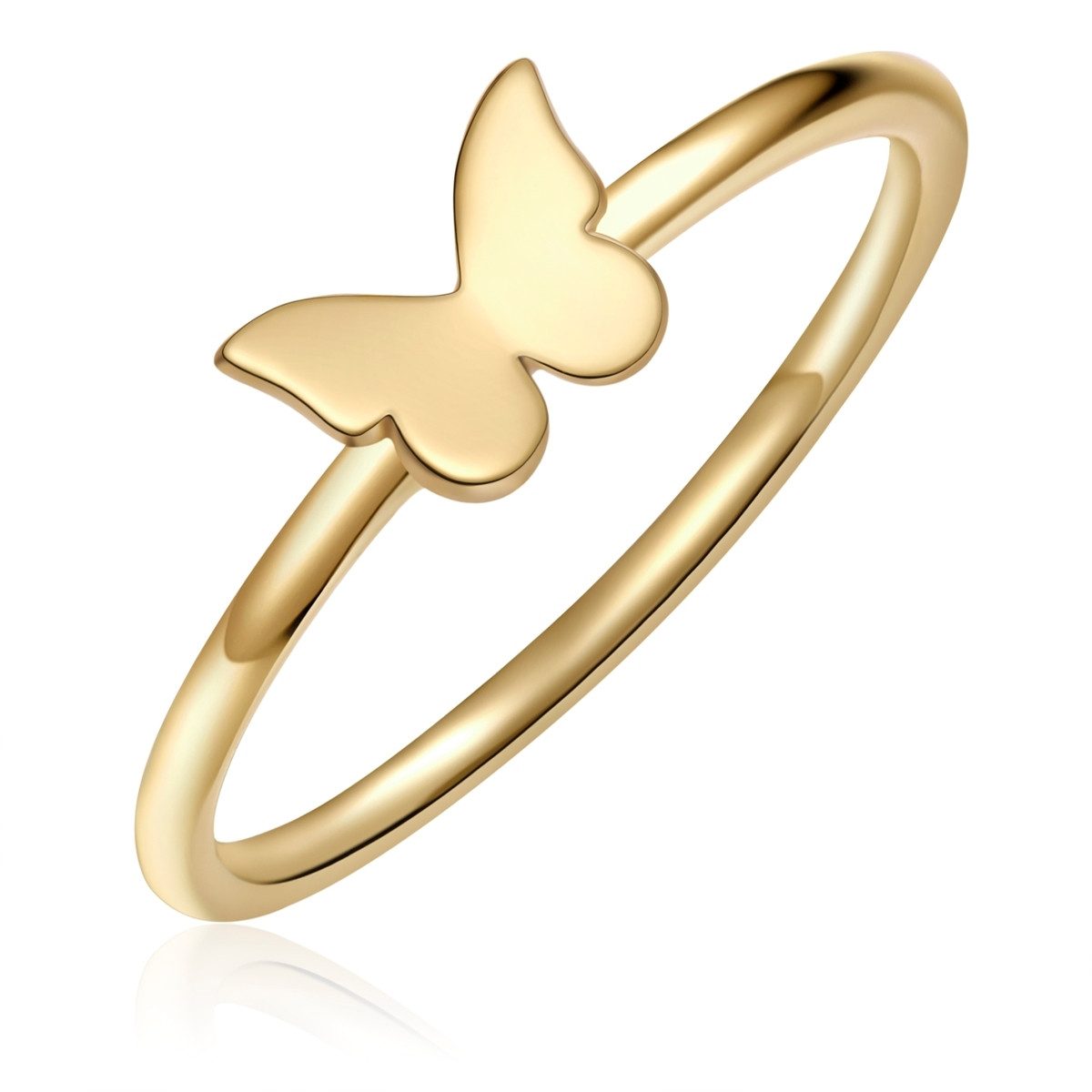 Glanzstücke München Silberring Schmetterling gelbgold günstig online kaufen