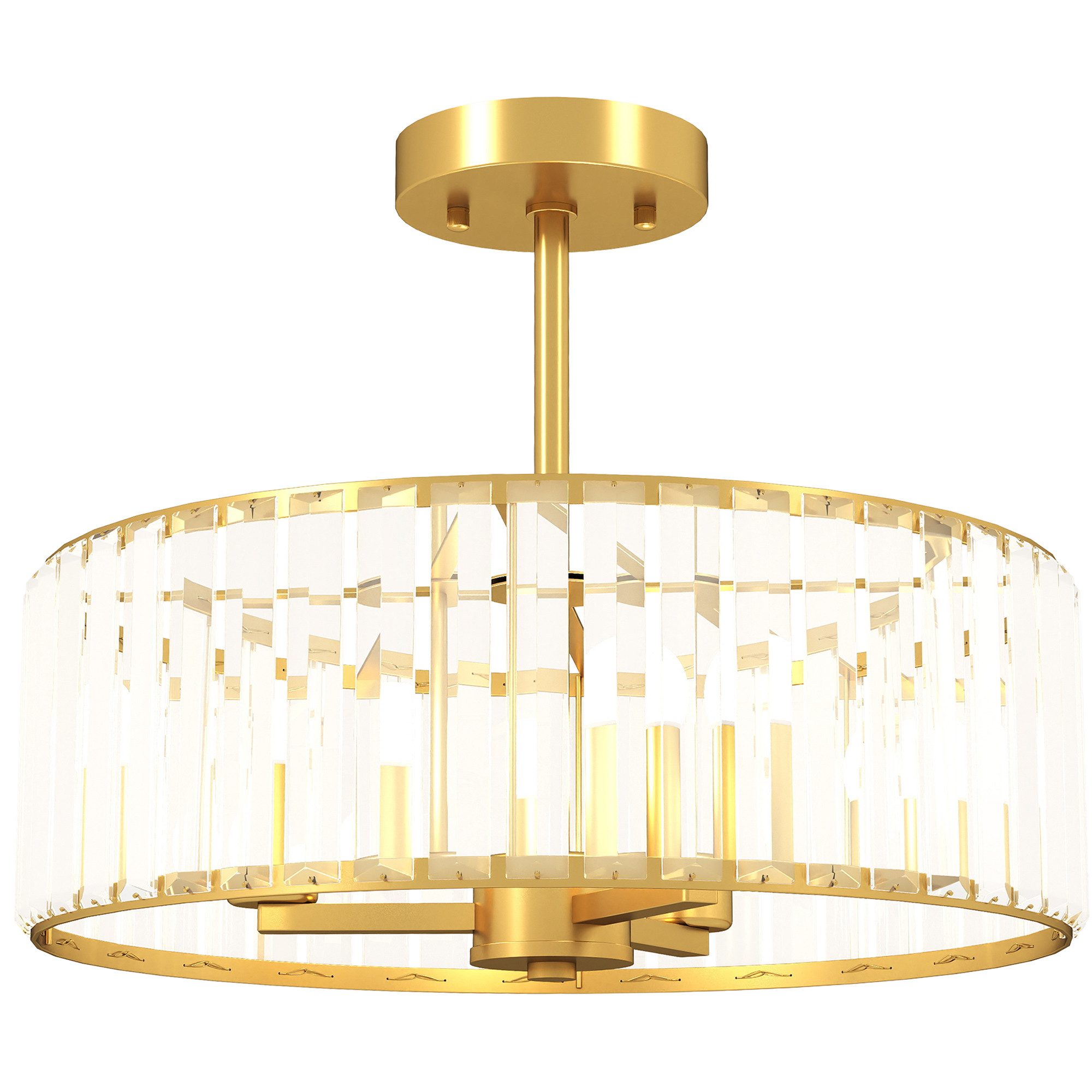 DOPWii Deckenleuchte Deckenlampe, Kronleuchter-Design, Kristallschirm, 3 günstig online kaufen