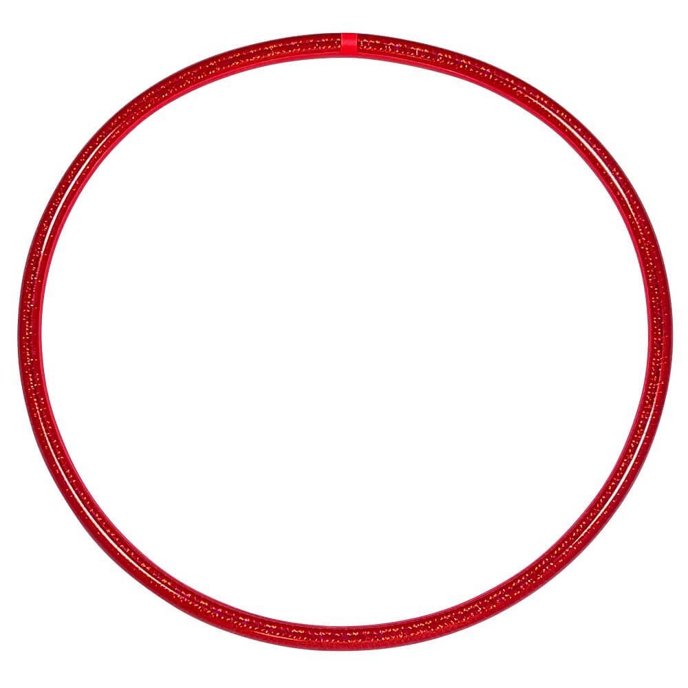 Hoopomania Hula-Hoop-Reifen Zirkus Hula Hoop, Hologramm Farben, Ø 90cm Rot