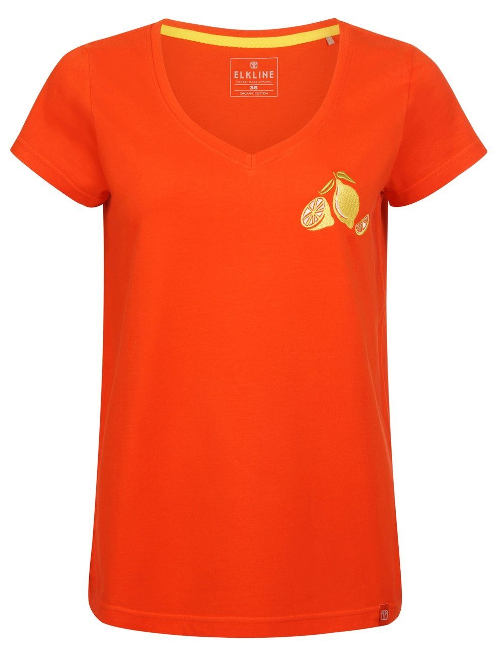 Elkline T-Shirt Fresh kleine Stickerei Rundhals