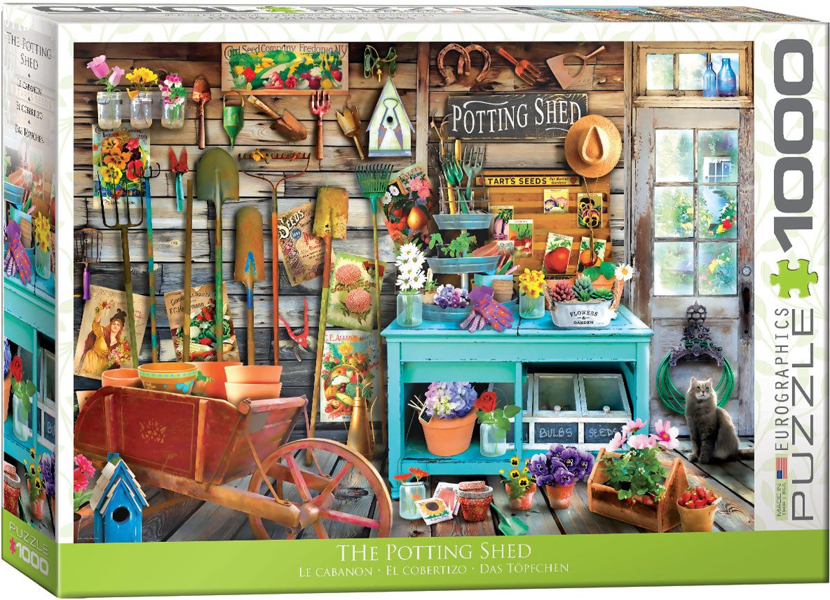 Puzzle 1000 Teile Puzzle - Puzzle - Wundervolle Gartenlaube Gartentraum, Puzzleteile
