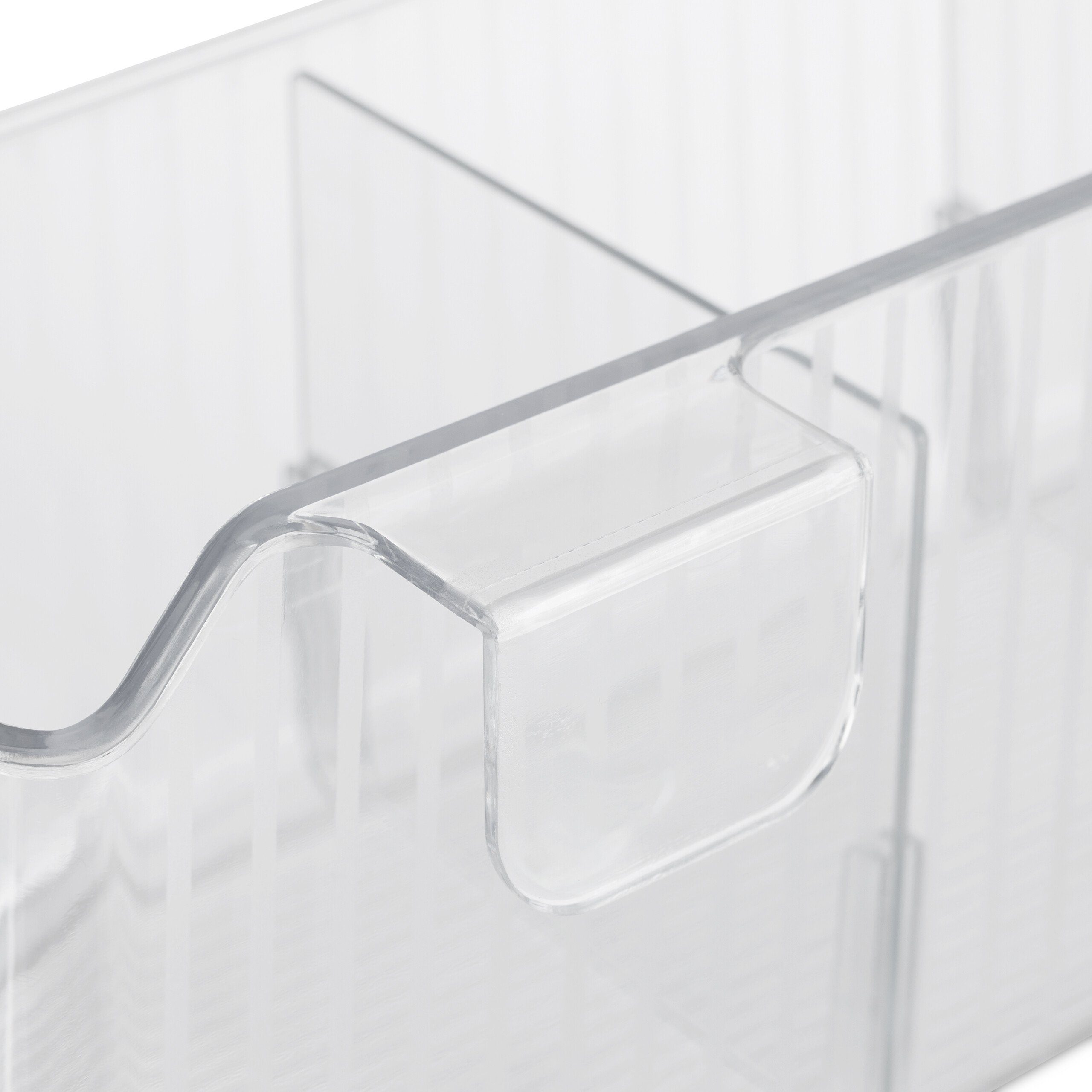 Relaxdays Schranktür-Organizer, 2er Set, Transparent – 4 Fächer, Für Küche & Bad, 10 X 38 X 12,5 Cm