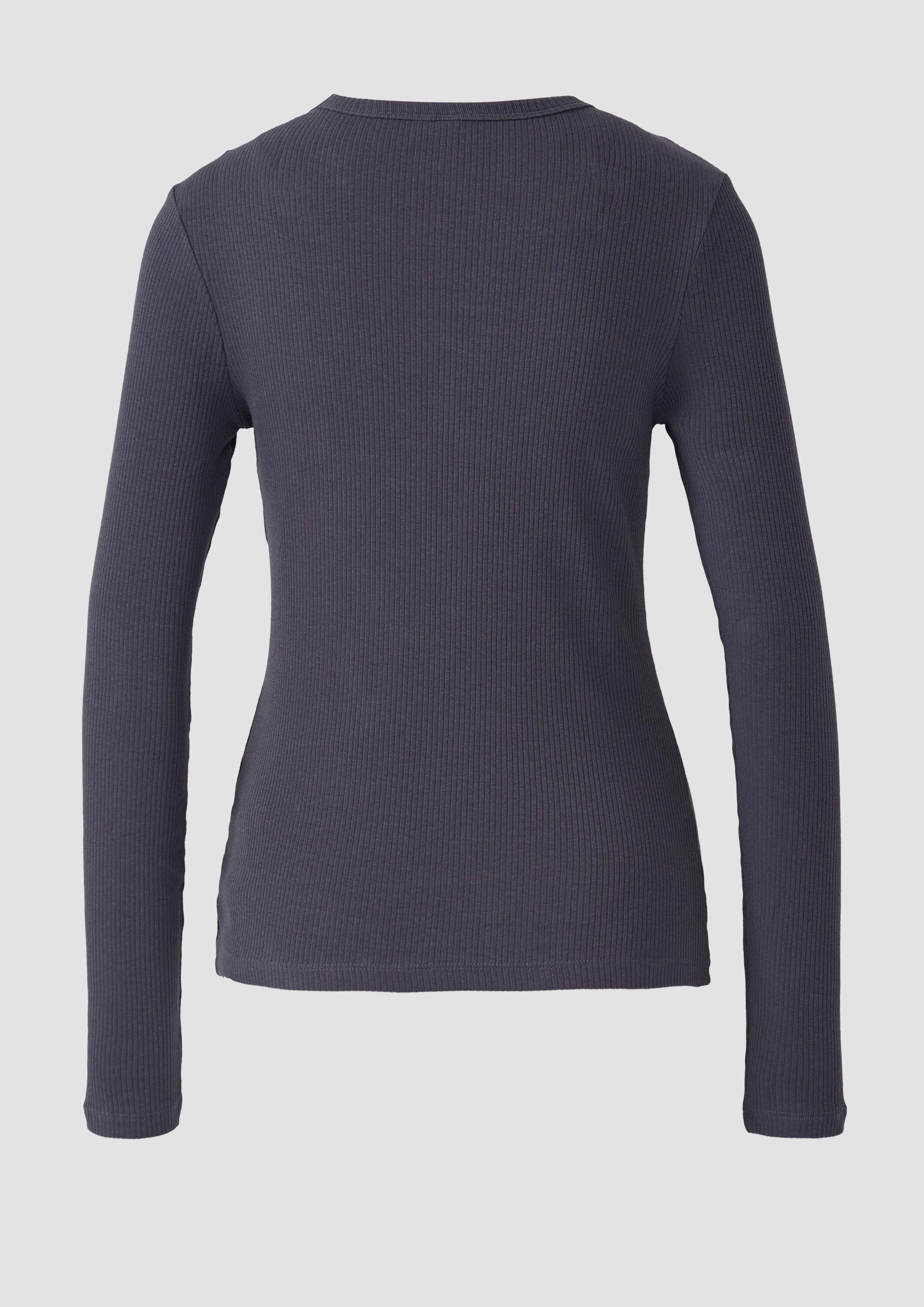QS Langarmshirt T-Shirt Geripptes Longsleeve im günstig online kaufen