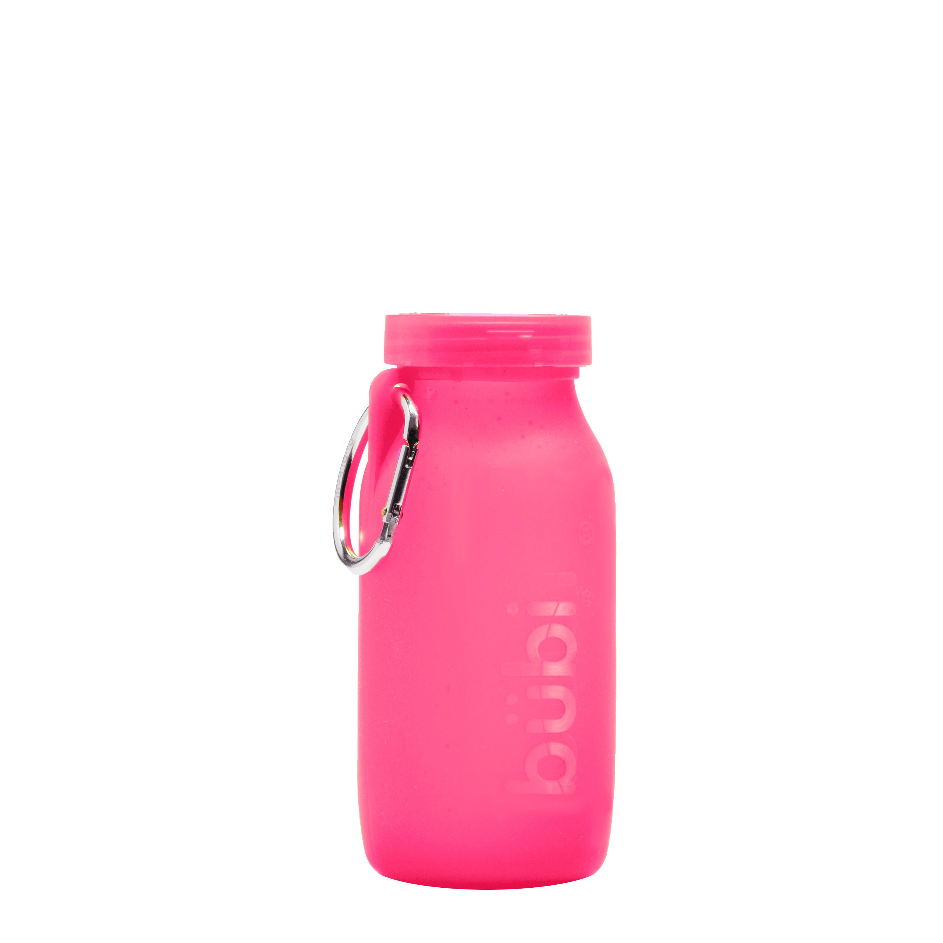 Bübi Trinkflasche faltbare Silikon Flasche 414 ml Rosen pink