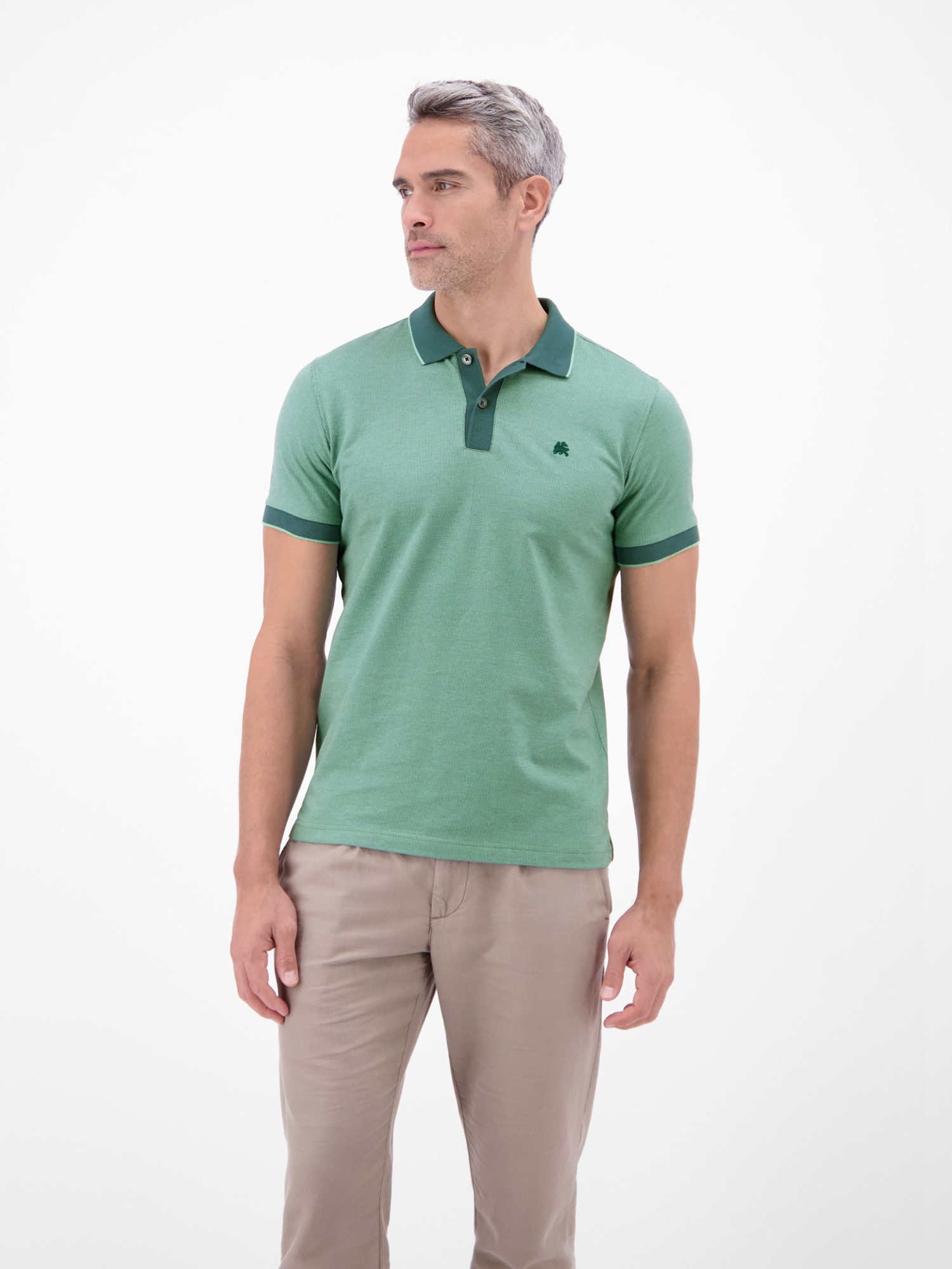 LERROS Poloshirt Poloshirt in 2-Tone-Optik