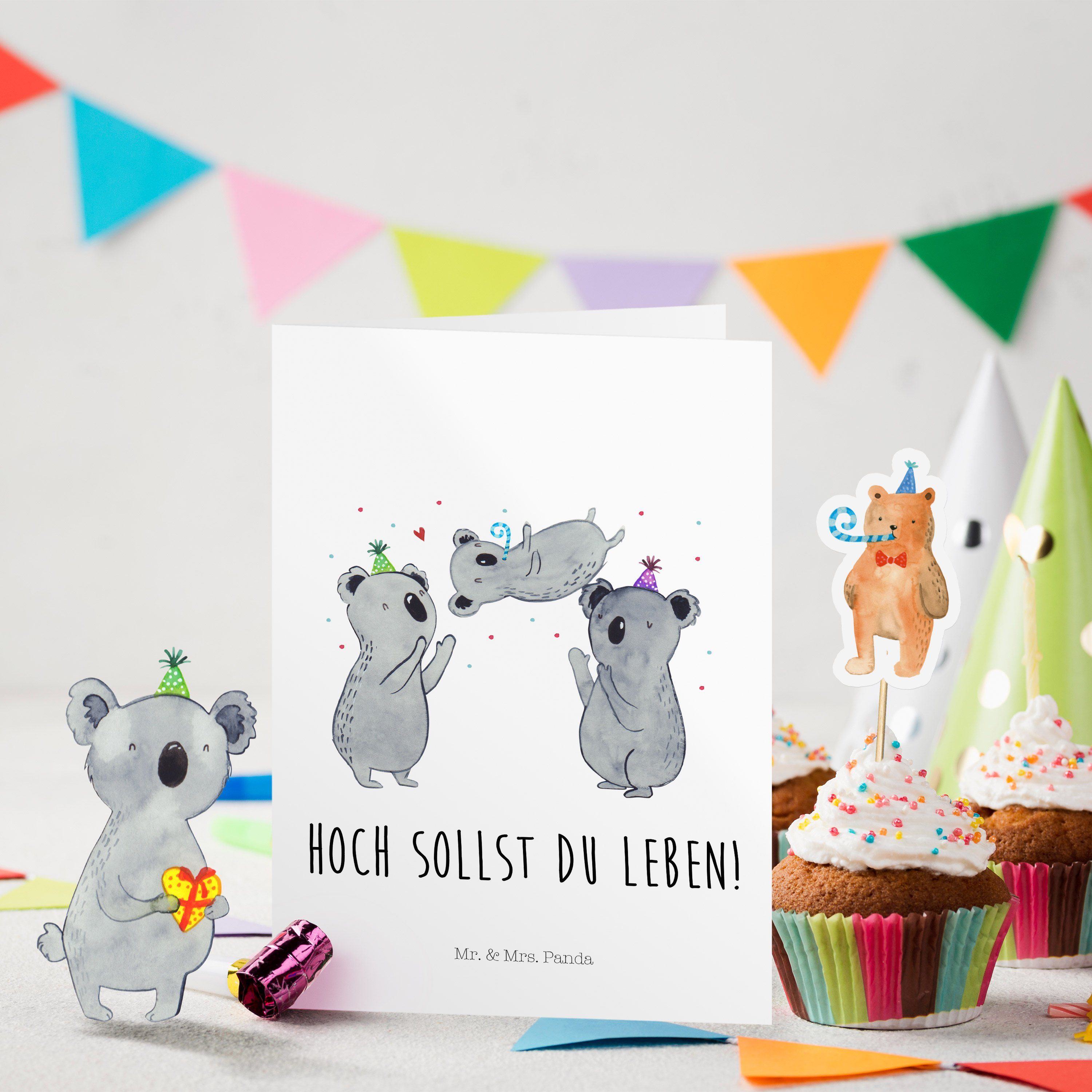 Geburtstagsk Mr. - Panda feiern Geburtstage, Mrs. Geburtstag & Geschenk, Geburtstagskarten Weiß Koalas -