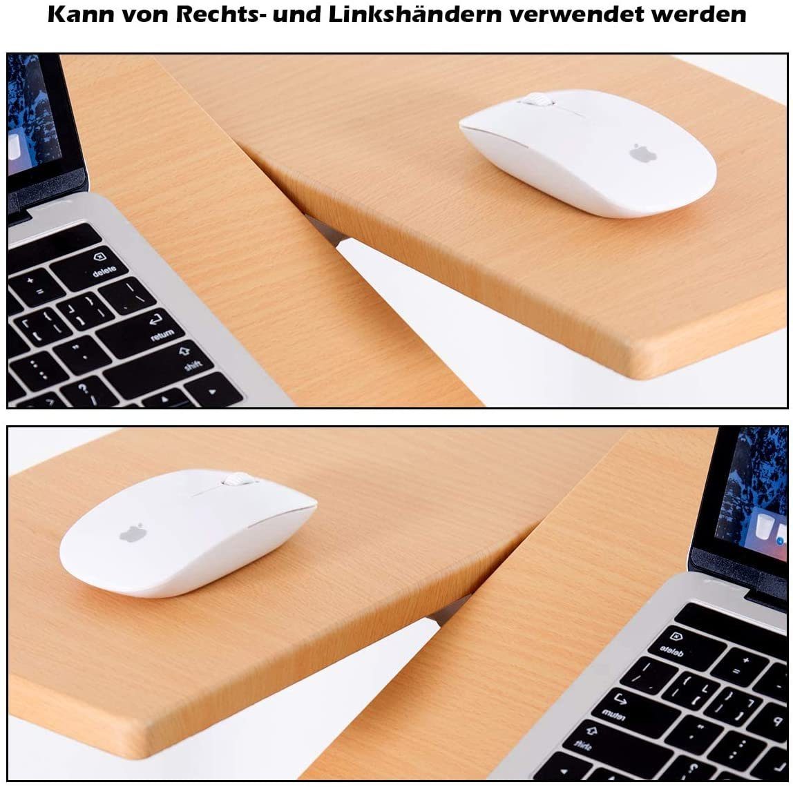 COSTWAY Laptoptisch, Bett, auf Rollen, höhen- & neigungsverstellbar, 93cm