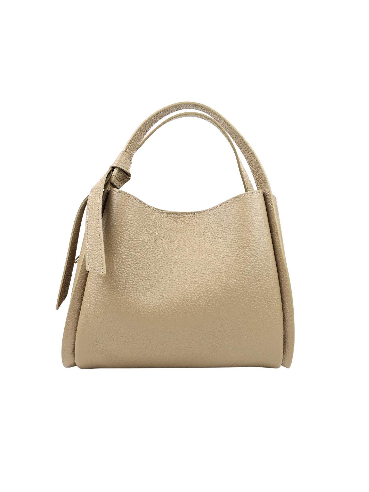 BRISE TASCHE Schultertasche Echtleder-Schultertasche mit Henkel & Crossbody-Gurt – Taupe (1-teilig, Tasche inkl. Schulterriemen), Echtleder, Magnetverschluss, verstellbarer Schulterriemen