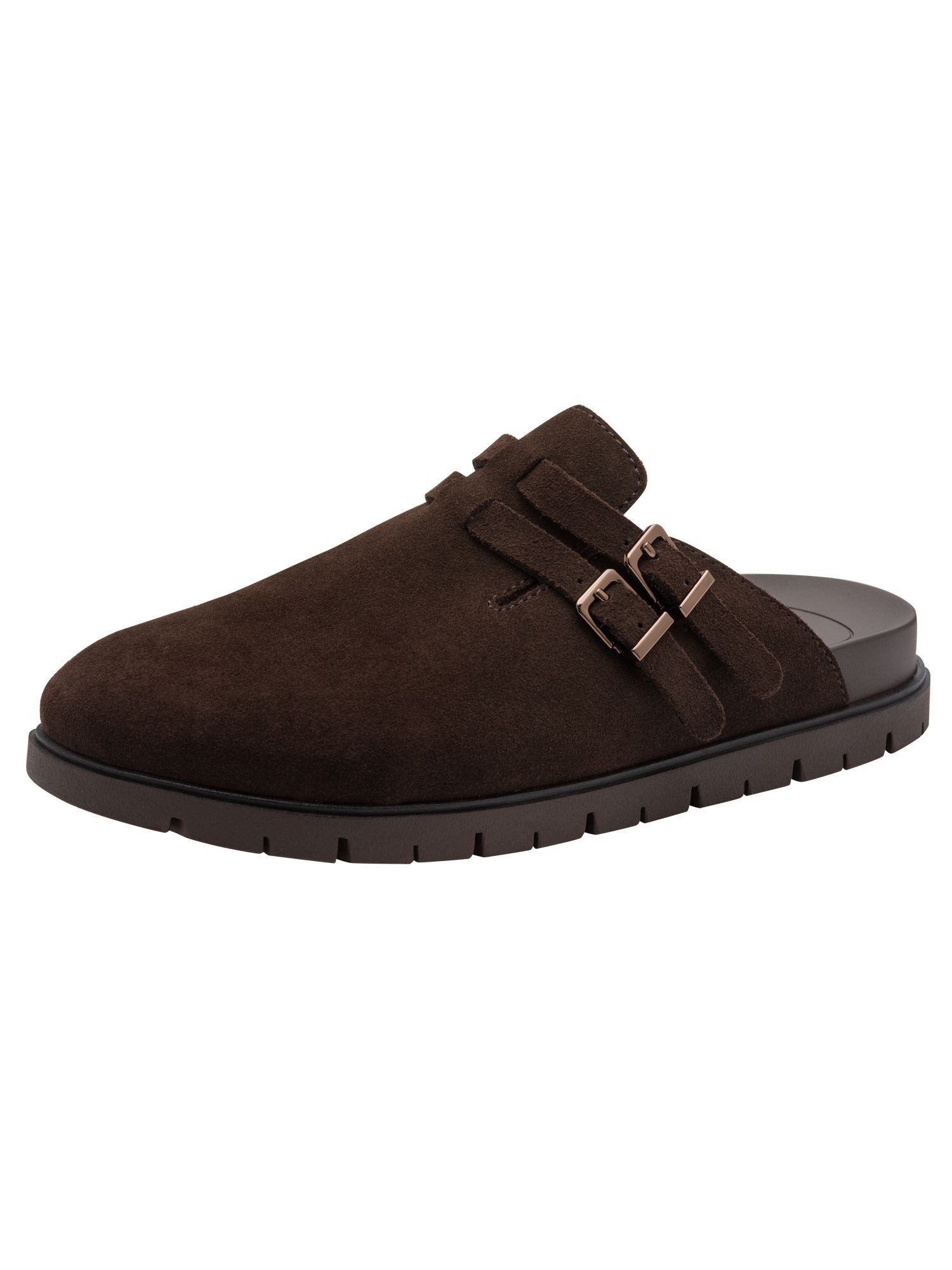 WIDE FIT comfortFit aus Leder kein Absatz Pantolette