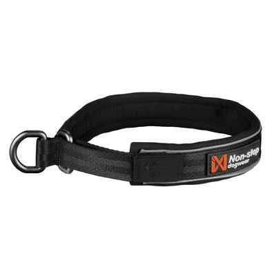 Non-stop dogwear Hunde-Halsband CRUISE Collar black, Webbing: Nylon Inner material: Neopren Threads: Nylon Aluminum D-ring, Gut gepolstertes Hundehalsband mit Zugstopp-Funktion