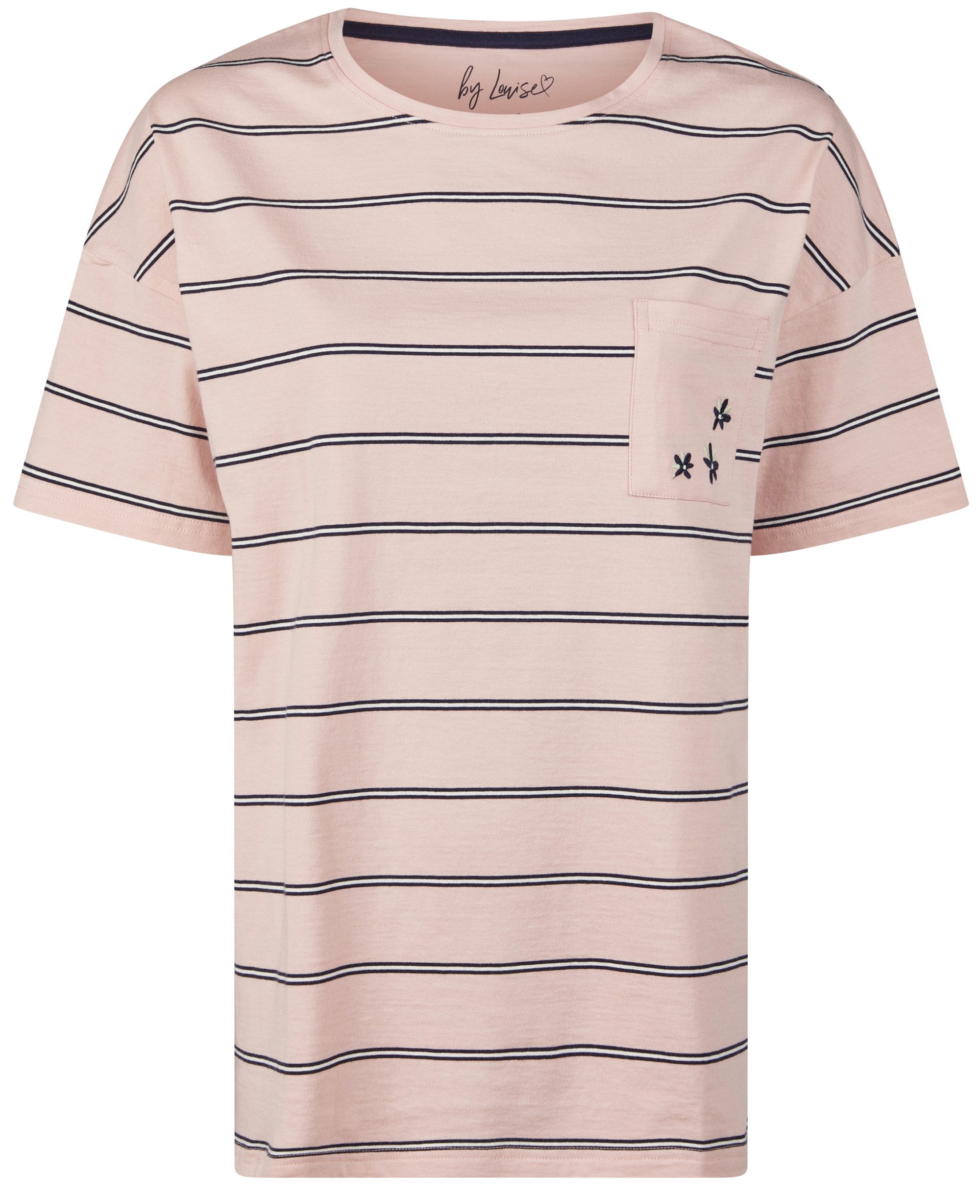 By Louise Pyjamaoberteil Sleep Chic (Packung, 1-tlg., 1-teilig) Damen Pyjamaoberteil Kurzarm Baumwolle T-Shirt