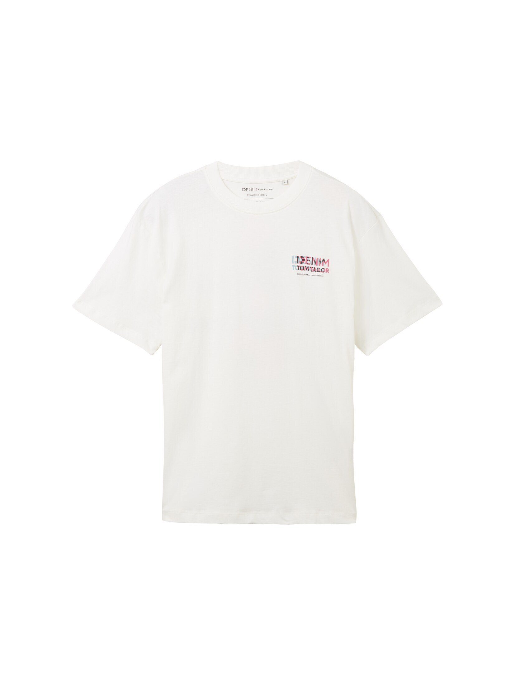Bio-Baumwolle T-Shirt TAILOR Denim Wool mit White T-Shirt TOM