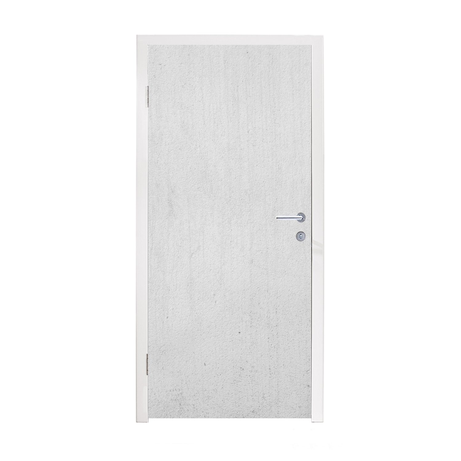 MuchoWow Türtapete Beton - Weiß - Grau, Matt, bedruckt, (1 St), Fototapete für Tür, Türaufkleber, 75x205 cm