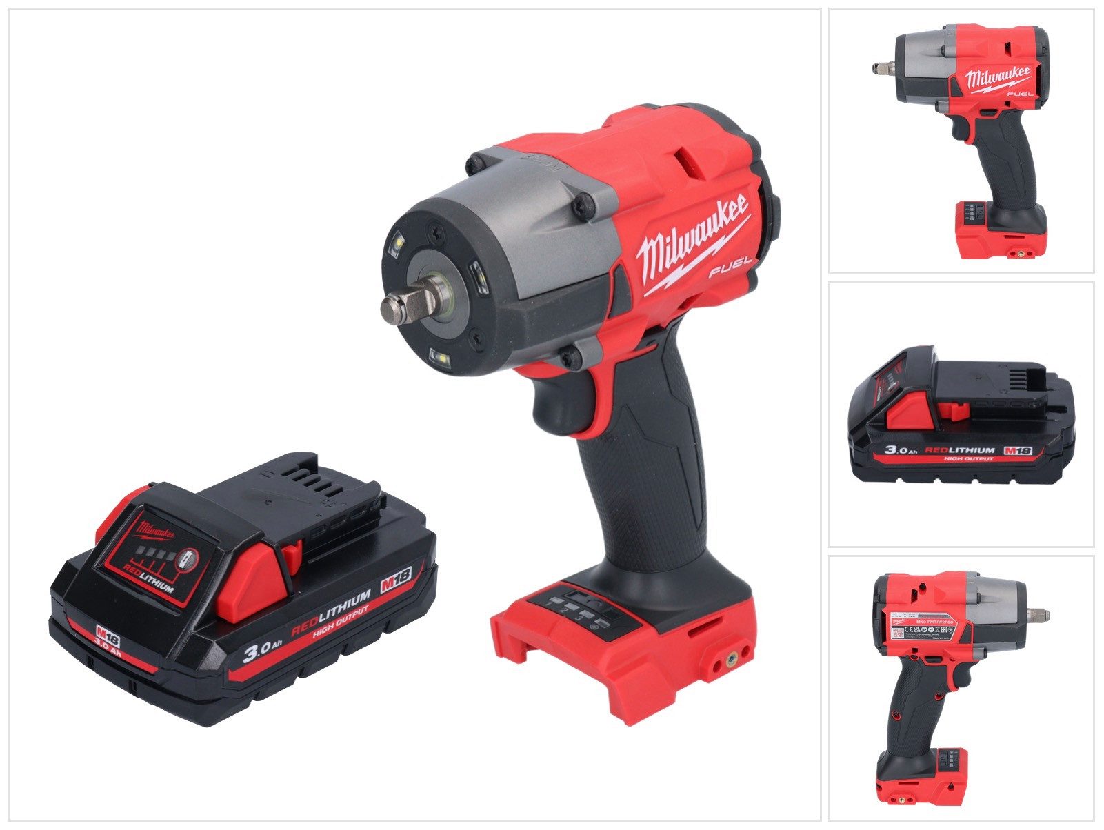 Milwaukee Akku-Schlagschrauber M18 FMTIW2F38-301 Akku Schlagschrauber 18 V 745 Nm 3/8" Brushless