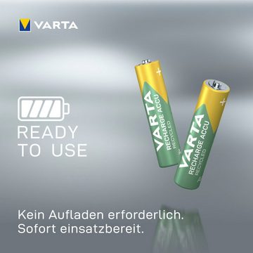 VARTA wiederauflaudbare Akkus Akku Micro 800 mAh (1,2 V, 4 St), VARTA Recharge Accu Recycled wiederaufladbar