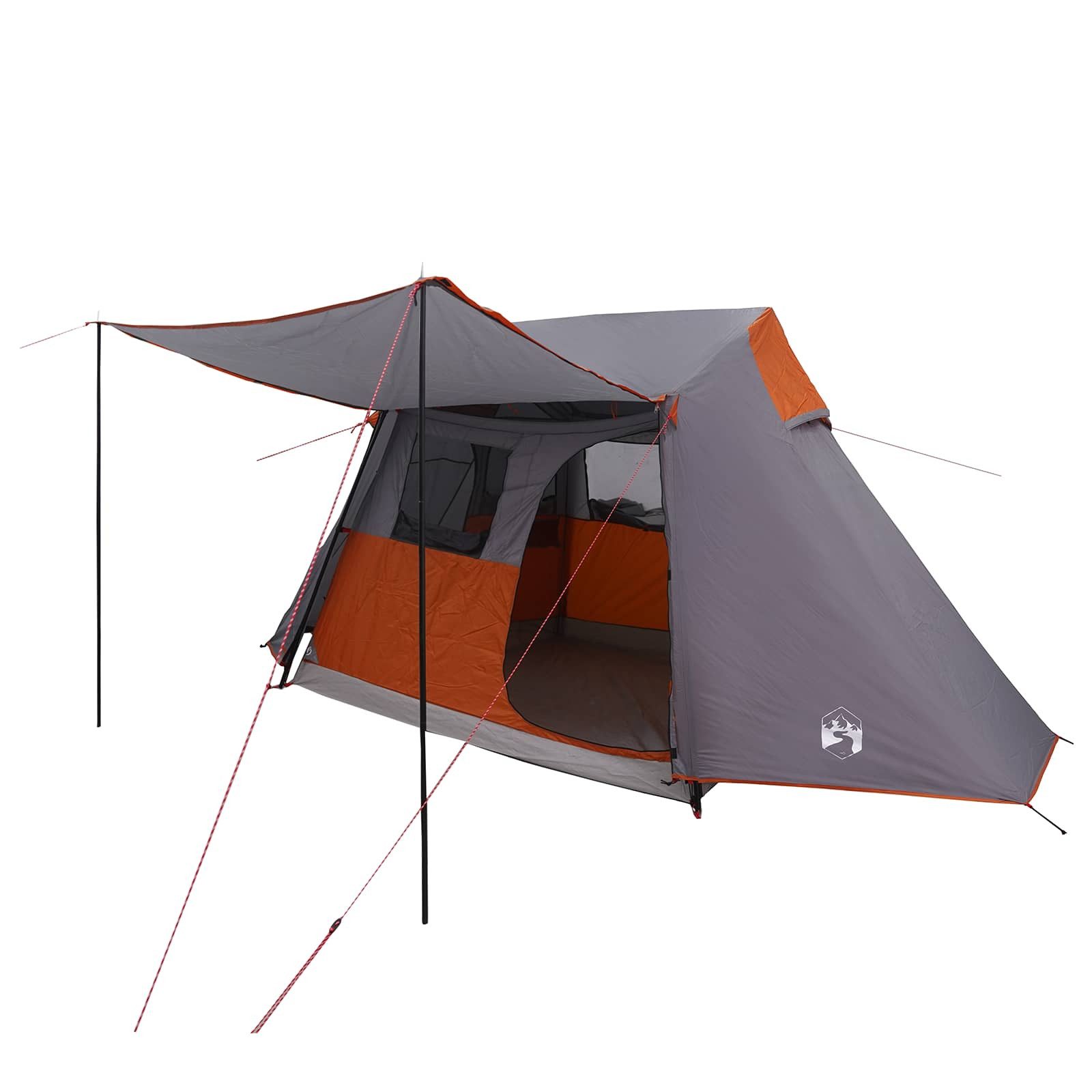vidaXL Tunnelzelt Tunnelzelt Grau und Orange 475 x 220 x 192 cm, (1 tlg)