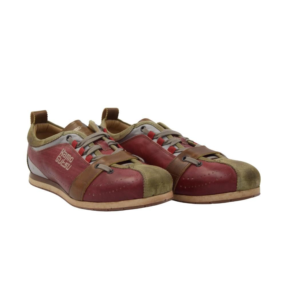 Kamo-Gutsu Kamo-Gutsu Kaki + Rosso Herren Sneaker Sneaker Wechselfussbett