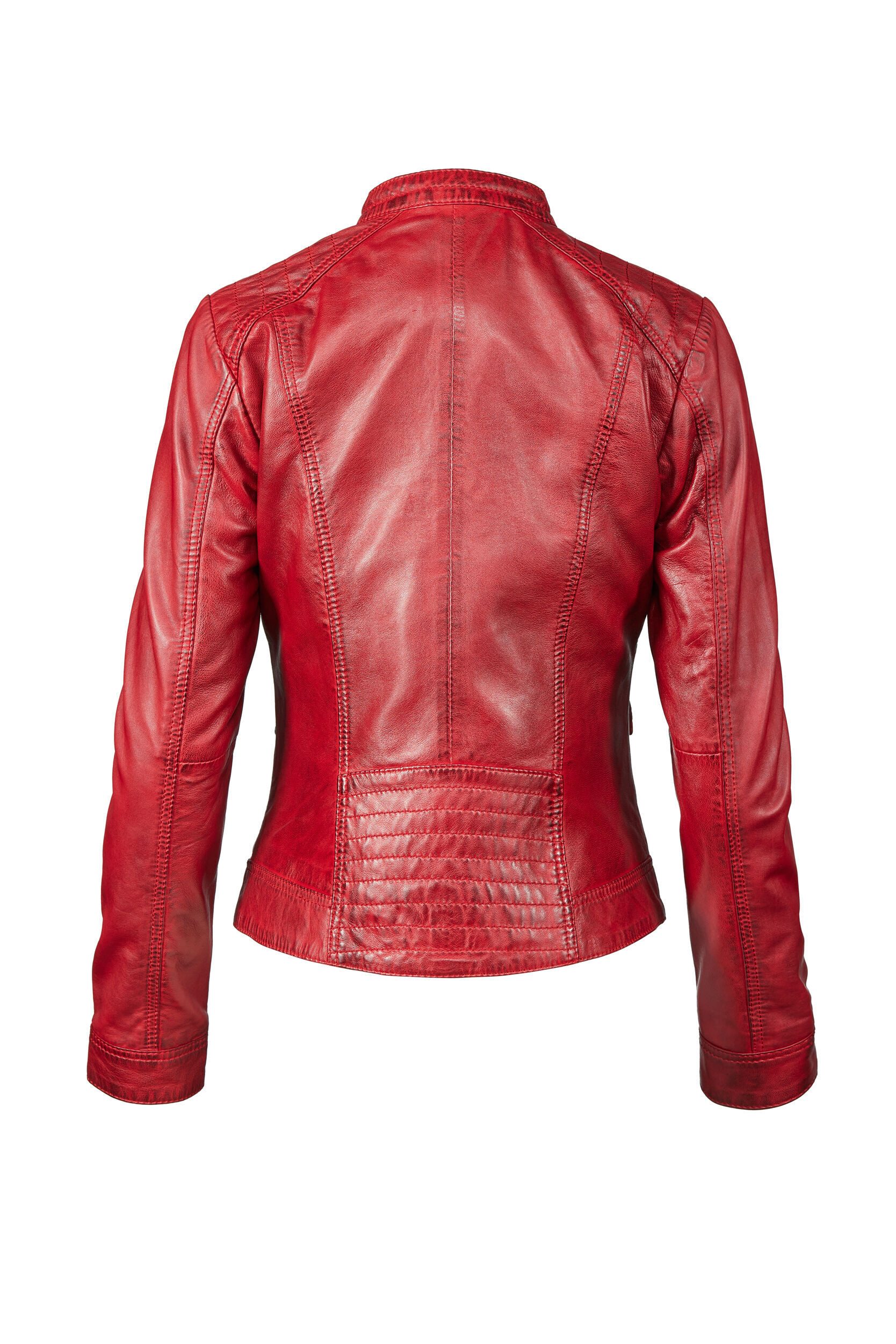 7eleven Lederjacke SEROSALI (1-St) mit Stehkragen