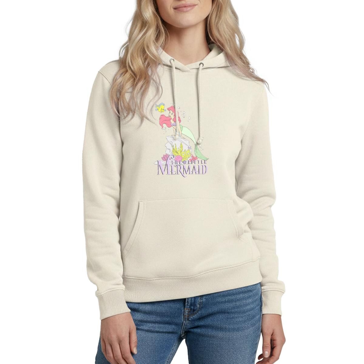 Spreadshirt Hoodie Arielle Die Kleine Meerjungfrau Auf Felsvorsprung Damen Hoodie (1-tlg)