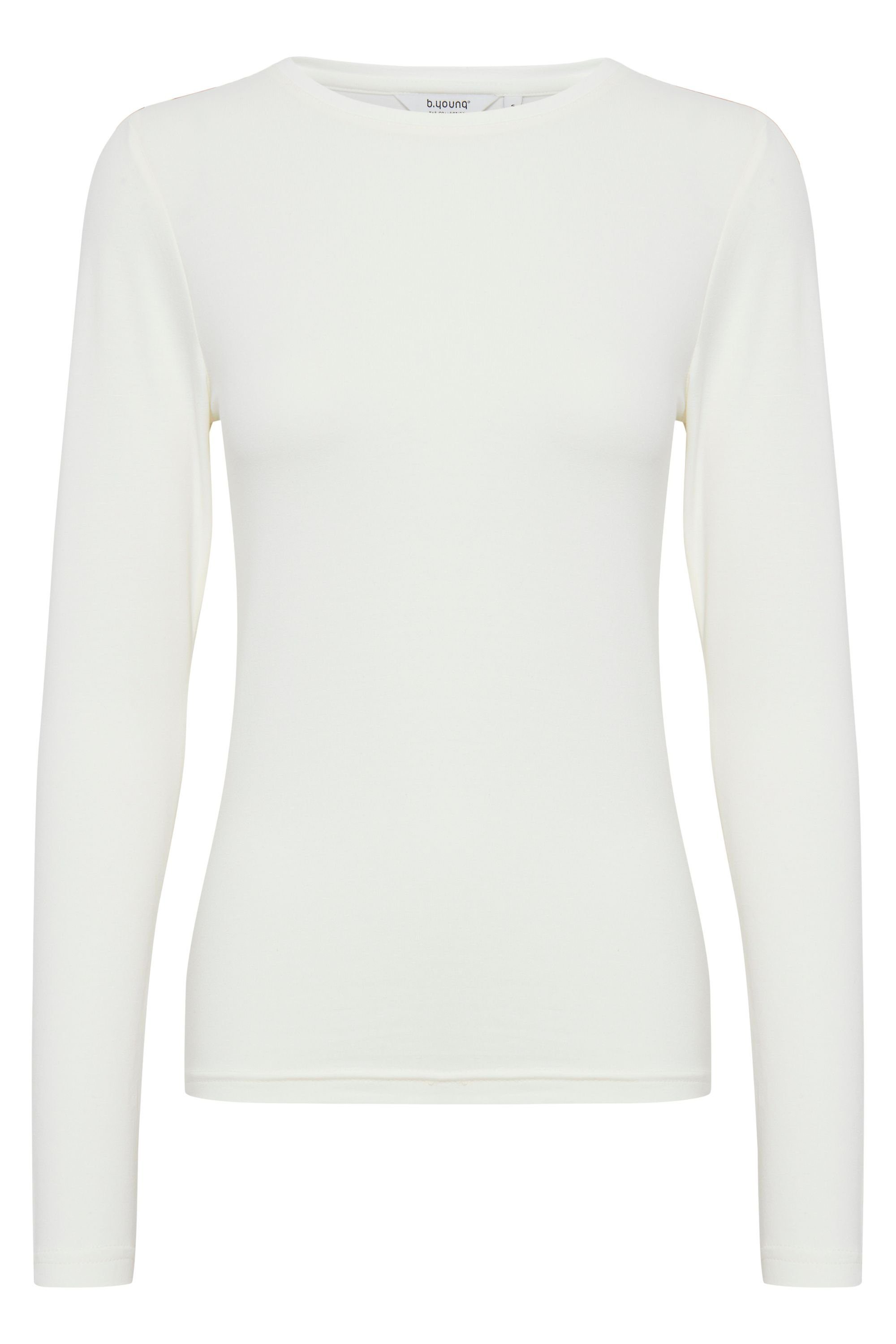 LS Off White Longsleeve Basic BYPAMILA (80115) Sweatshirt TSHIRT -20807594 b.young