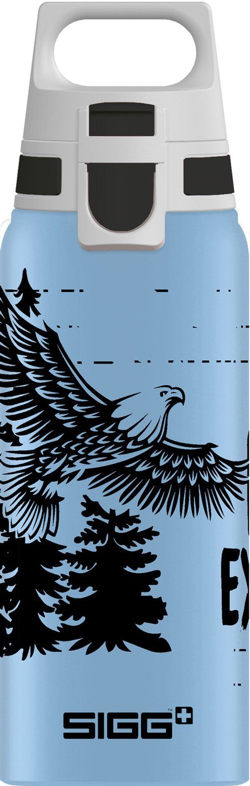 Sigg Trinkflasche schöne Kindertrinkflasche mit Motiv, SIGG Alutrinkflasche 'WMB One' - 0,6 L Brave Eagle