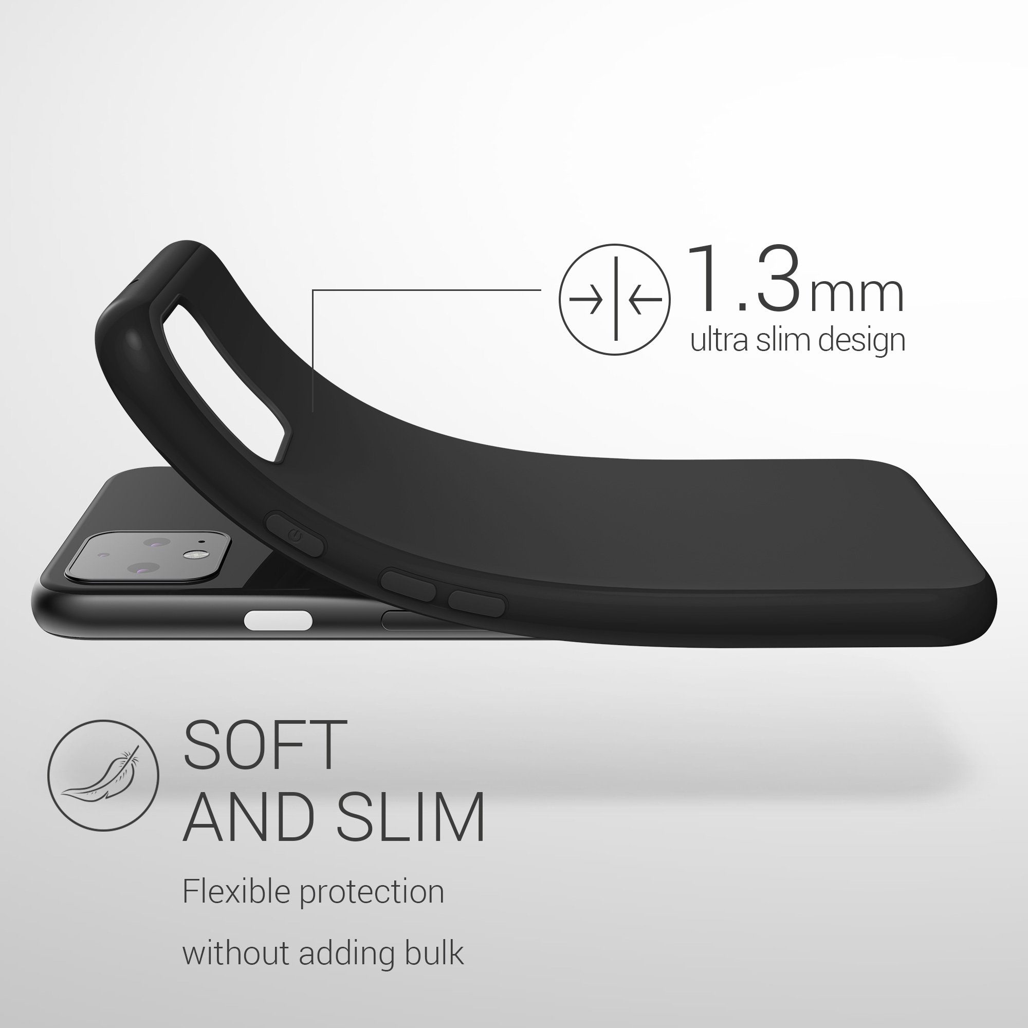 kwmobile Handyhülle Hülle für Google Pixel 4, Hülle Silikon - Soft Handyhülle - Handy Case Cover