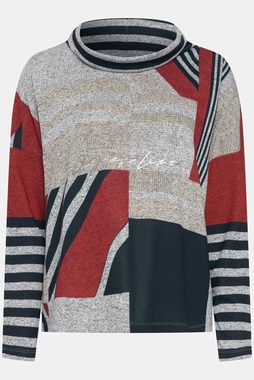 Gina Laura Sweatshirt Sweatshirt oversized Grafik Print Rollkragen